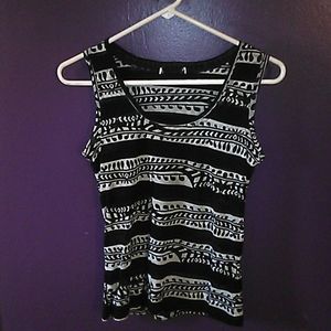 Black & white blouse